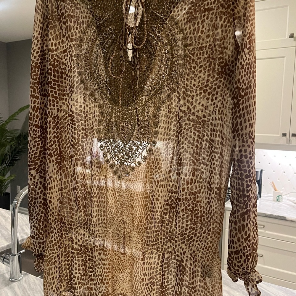 KAY CELINE bohemian summer bo ho hippy top size medium